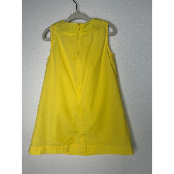 MINI BODEN YELLOW SLEEVELESS A-LINE DRESS, BUTTERFLY EMBROIDERY, SIZE 2/3 - Picture 6 of 7
